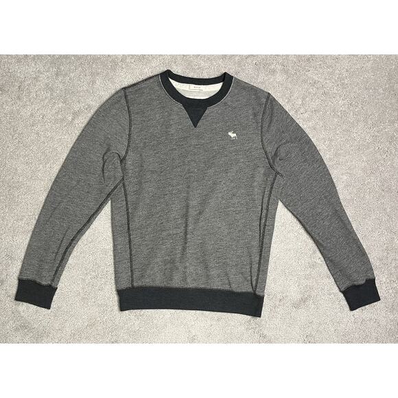 Abercrombie & Fitch Sweatshirt Mens M Medium Gray Pullover Sweater Muscle Y2k - Picture 2 of 9